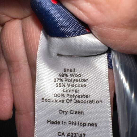 Talbots Blazer Women 16 Blue Mistletoe Plaid Shetland Wool True Classic Timeless - Picture 9 of 16